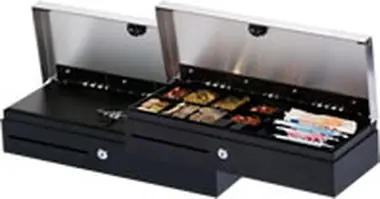 METAPACE K-3 pokladní zásuvka / RJ12 / 24V / ovládání otvírání / stříbrno-černý