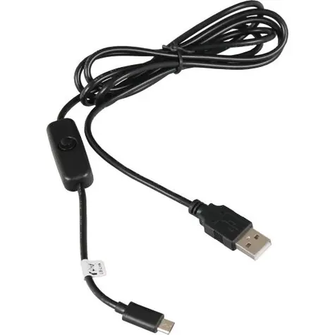 Raspberry PI USB A na Micro USB B napájecí kabel s vypínačem / 1.5m