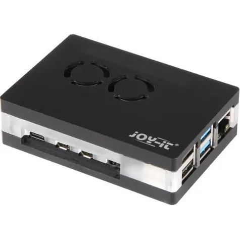 Raspberry case Acryl Fan černá (Joy-it) pro Raspberry Pi 4 B
