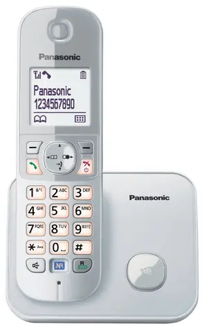 Panasonic KX-TG6811FXM stříbrná / DECT bezdrátový telefon s 1.8