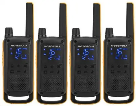 Motorola TLKR T82 Extreme QuadPack / 4x vysílačka / LCD / dosah 10km / 16 kanálů + 121 kódů