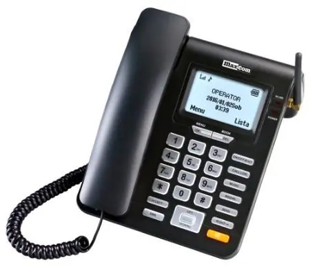Maxcom MM28DHS černá / Stolní telefon se slotem pro SIM kartu / baterie 600 mAh / SMS / Speed Dial / s displejem / doprodej