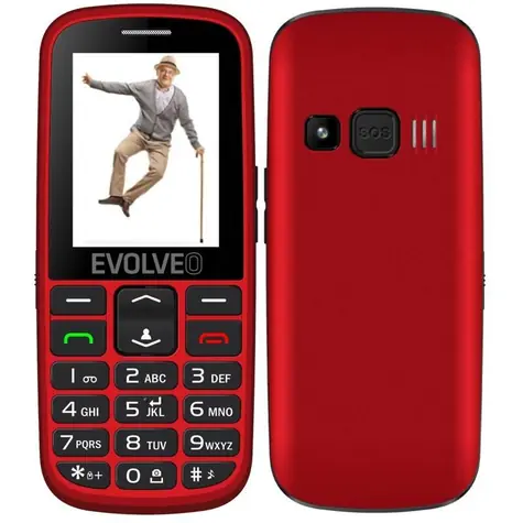 EVOLVEO EasyPhone EG + stojánek červená / 2.4