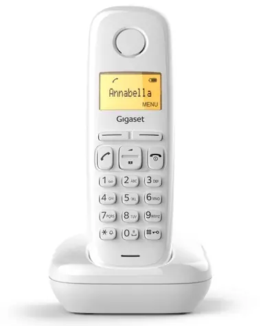 Gigaset A170 bílá / Bezdrátový domácí telefon / ECO DECT / Telefonní seznam 50 čísel