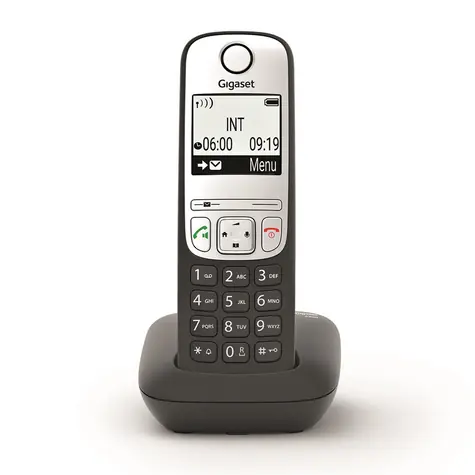 Gigaset A690 (H2810-R601) černá / analogový telefon se základnou / DECT GAP / Telefonní seznam 100 kontaktů