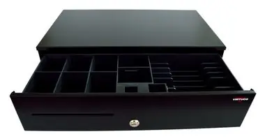 VIRTUOS SK-500-RJ10P10C / Pokladní zásuvka / bez kabelu / kovové držáky bankovek / černá