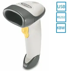 Zebra  LS2208 SR / snímač 1D čárových kódů / USB / RS-232 / KBW / šedá