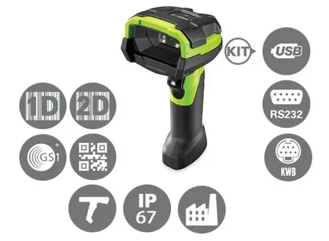 ZEBRA DS3608-HP kit-USB / 2D snímač čárových kódů / Multi-IF / černá