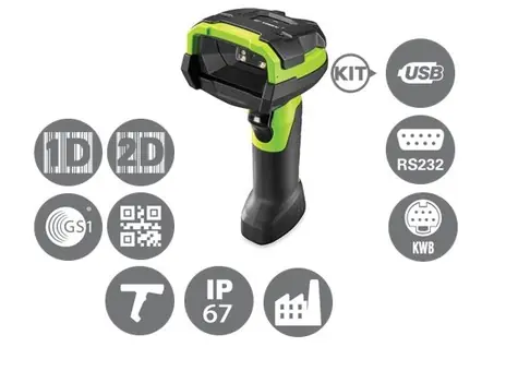 ZEBRA čtečka DS3608-SR kit USB / snímač 2D čárových kódů / RS-232 / KBW / USB / černá