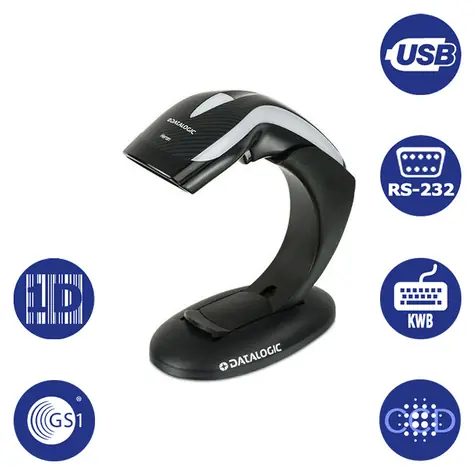 DATALOGIC Heron HD3130-BK / snímač 1D čárových kódů / RS-232 / KWB / USB / černá