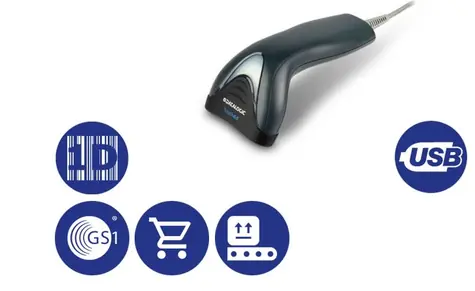 DATALOGIC Touch 65 Light (TD1120-BK-65) šedá / 1D snímač čárových kódů / USB / bez kabelu