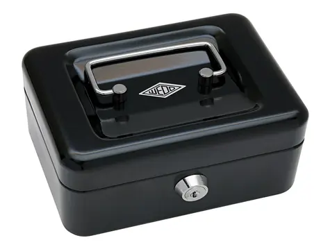WEDO 152 Přenosná pokladna černá / 4 přihrádky / 1 spona / uzamykatelná