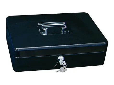 WEDO 200 Přenosná pokladna černá / 5 přihrádek / 1 spona / uzamykatelná