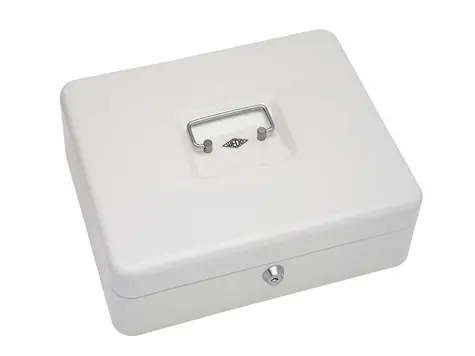 WEDO 300 Přenosná pokladna bílá / 5 přihrádek / 1 spona / uzamykatelná