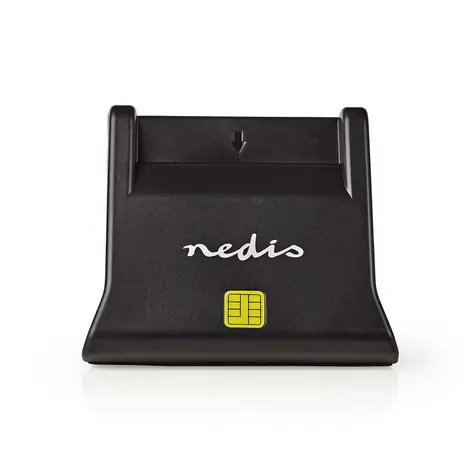 NEDIS CRDRU2SM3BK - Čtečka čipových karet Smart Card (ID / eObčanka) Černá / USB 2.0