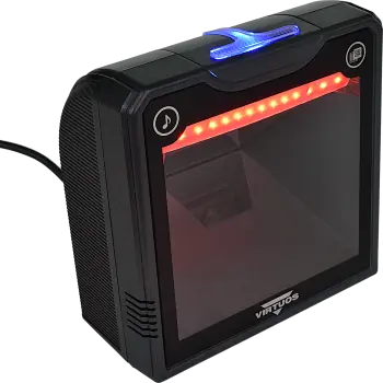 VIRTUOS HT-865A černá / snímač 1D & 2D čárových kódů / emulace RS-232 / USB